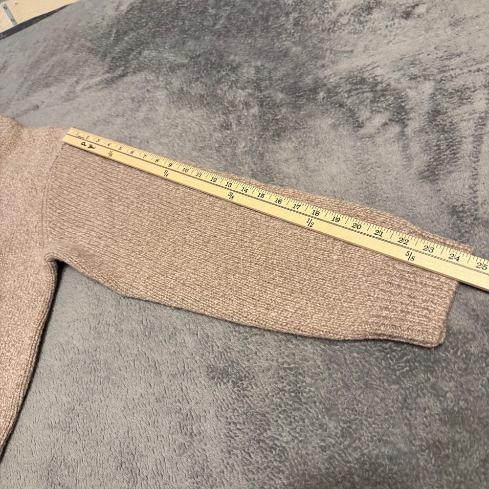 LL Bean Mens Classic Ragg Lambswool Henley Sweater Oatmeal Beige 285174 Sz L NEW - Picture 7 of 7